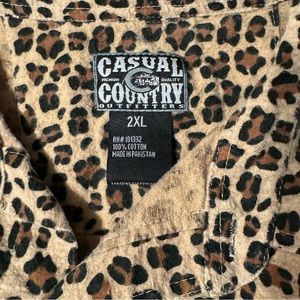 Casual Country Outfitters Cheetah flannel Womens plus size  XXL - Shacket